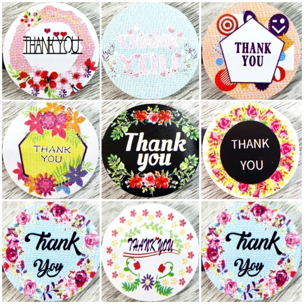 8/$20 100ct Thank You Stickers Round 1" Labels